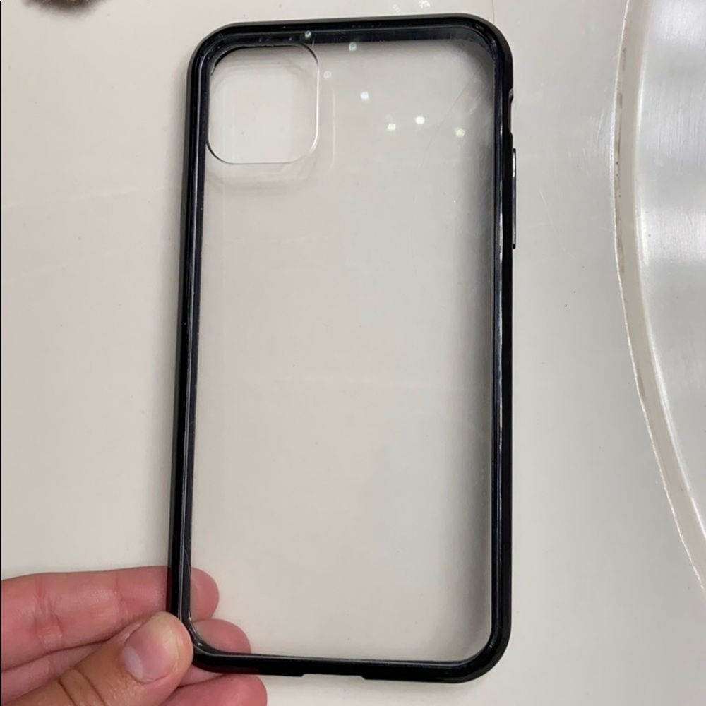 Black sided clear see through iPhone 11 only case!